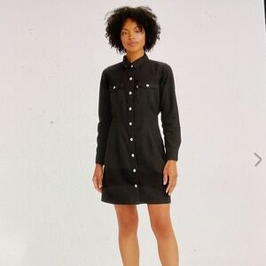 Levi’s Ellie Black Denim Mini Dress, Size Small